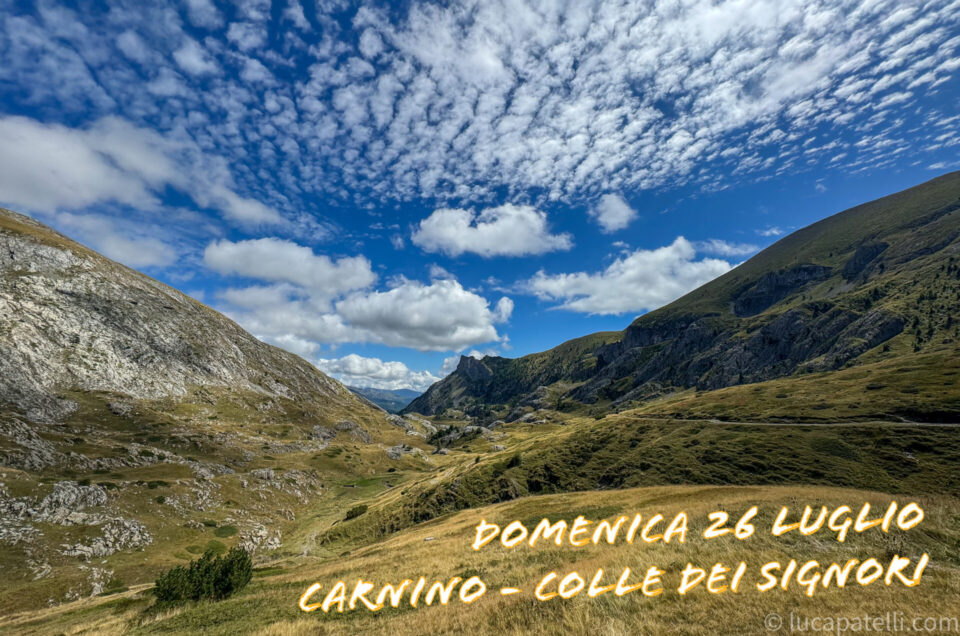 Domenica 26 luglio - Carnino - Colle dei Signori